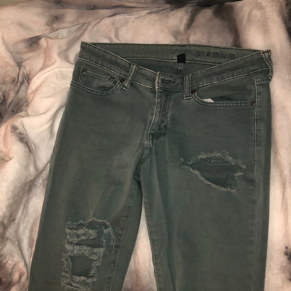 Army green jean